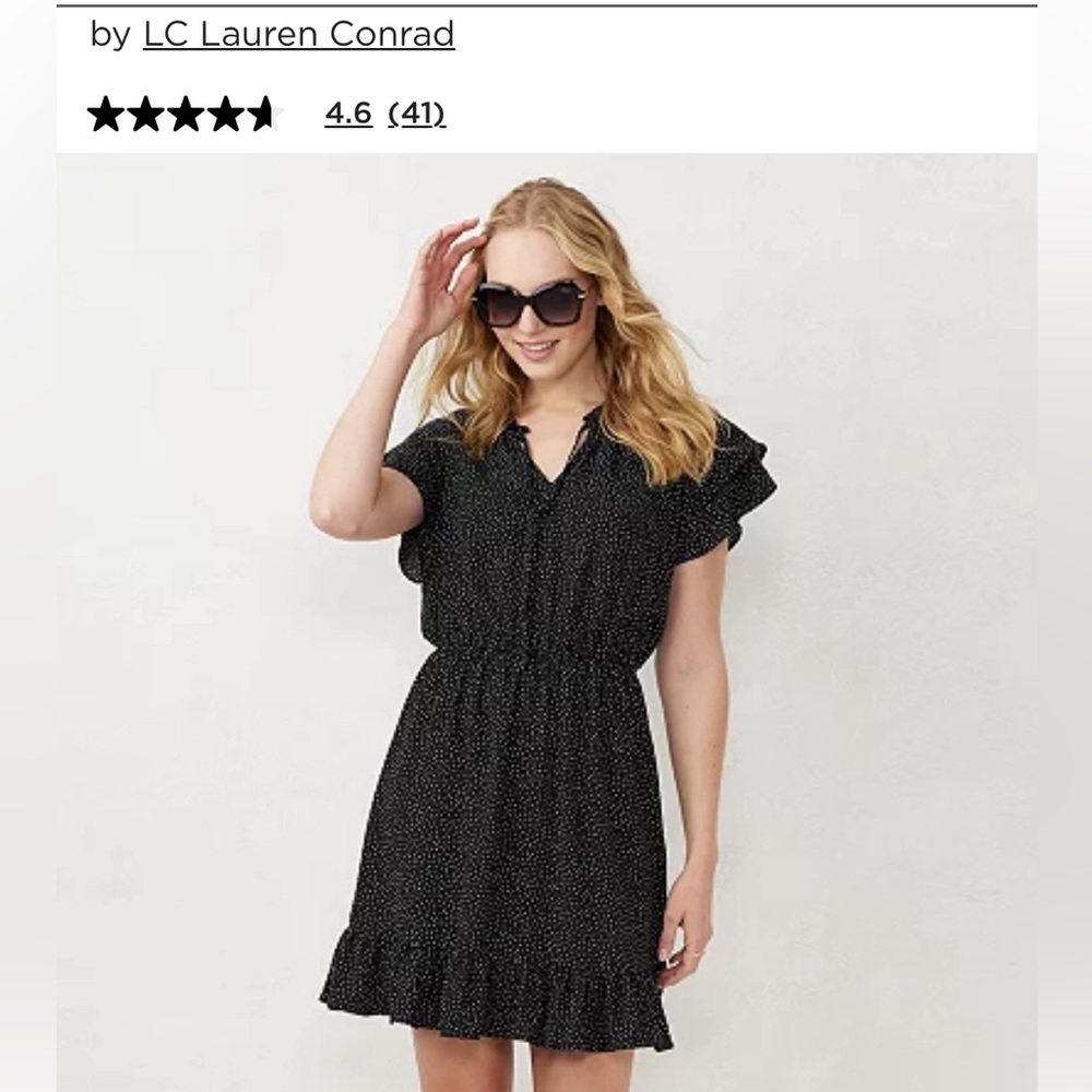 Women's LC Lauren Conrad Ruffle Sleeve Fit & Flare Dress